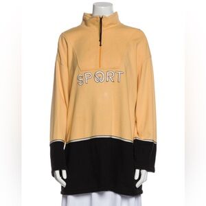 St. John Sport Women's Two-Tone Sweatshirt - Black and Yellow: Size M